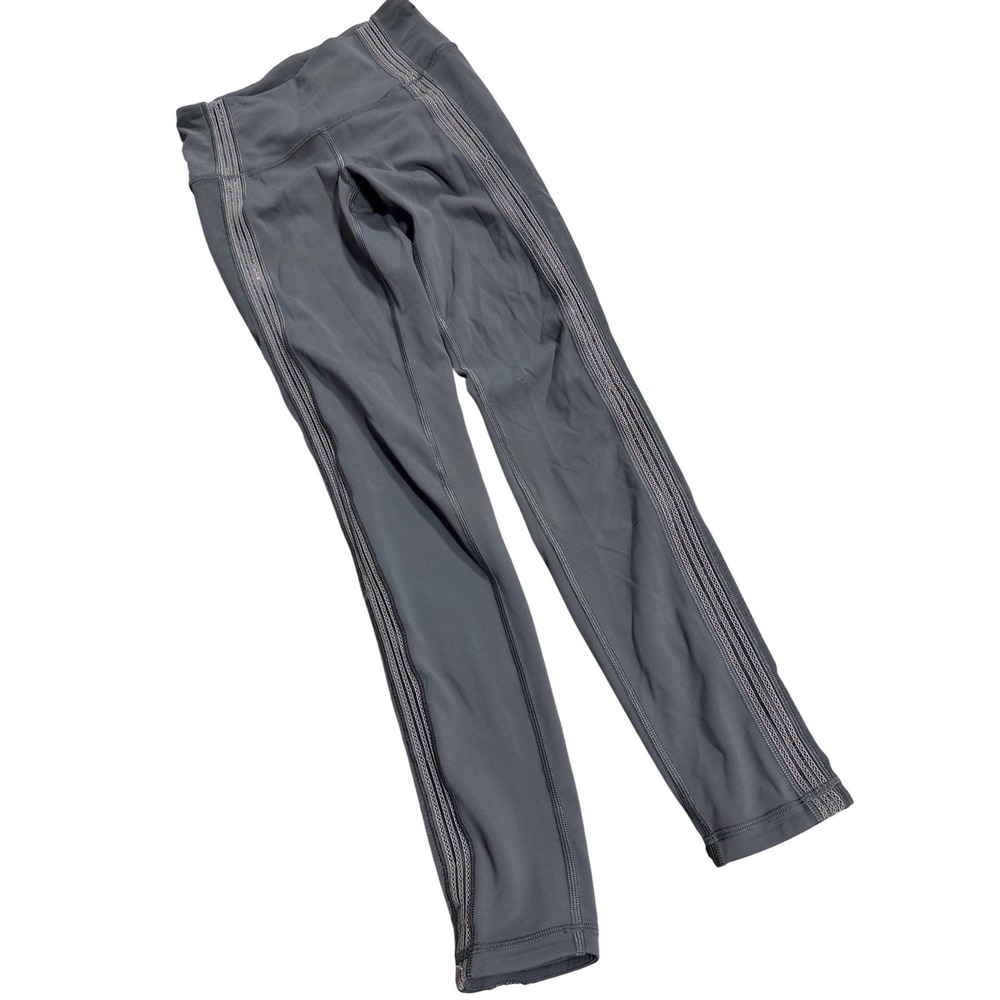 Lululemon Power Lines Pant Leggings Womens Size 4 High Rise Titanium/Dark Chrome